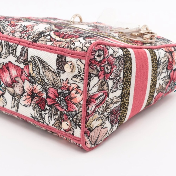 Lady Dior Pink and White Butterfly Floral Design - Picture 3 of 11